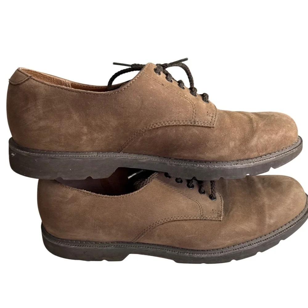 Rockport Men's Suede Oxford Dress Shoes Size 12M Brown Lace‎ Up Comfort